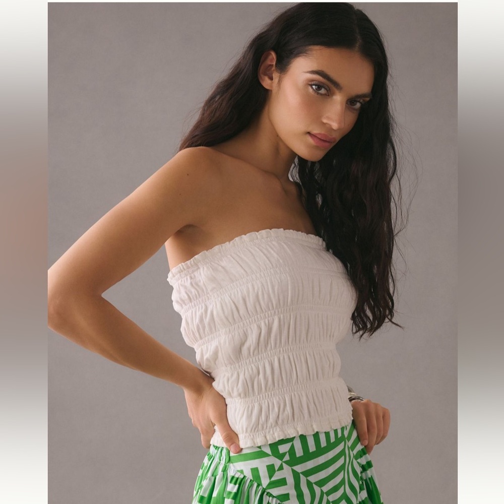 Anthropologie Tube Top, size Medium, NWT, color: Off White
